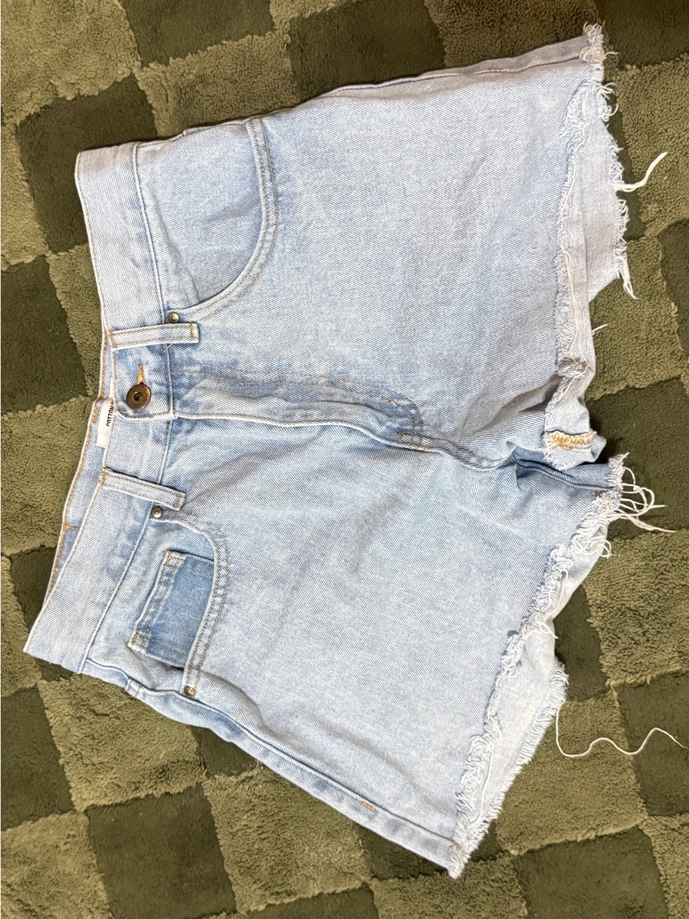 #23 Cotton On High-Rise Light Blue Denim Cutoff Shorts - Women